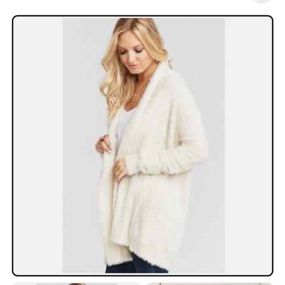 Show Me Your Mumu Cream Fuzzy Polly Pocket Cardigan Sweater